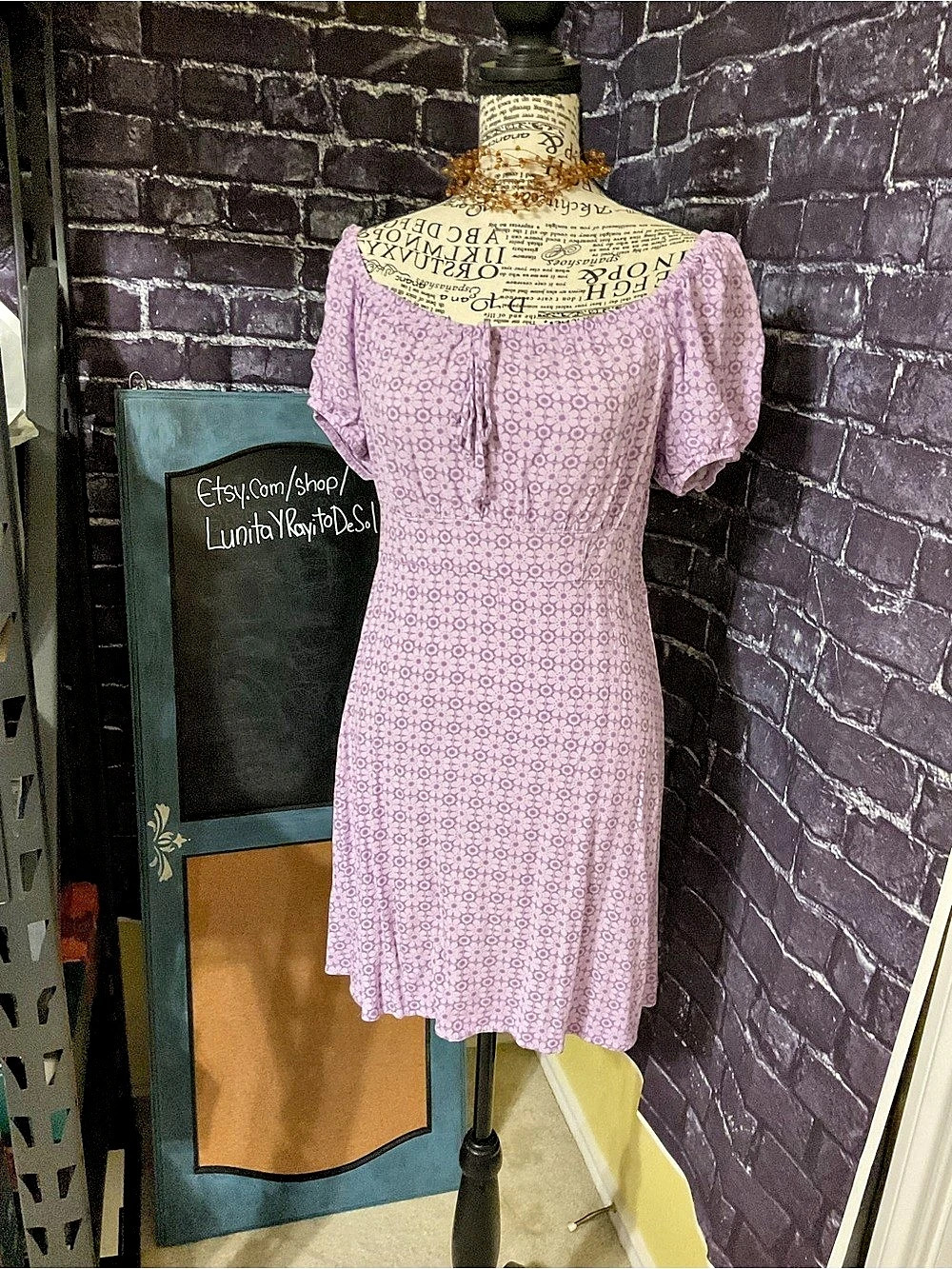 Rewind Purple Floral Dress